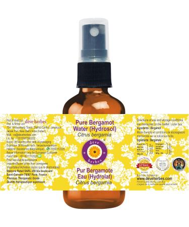 Deve Herbes Pure Bergamot Floral Water (Hydrosol) (Citrus bergamia) 100% Natural Therapeutic Grade 100ml (3.38 oz) - Buy Online on GoSupps.com