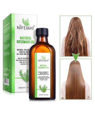 Organic Rosemary Oil for Hair Growth and Skin - 100ml | Pure Natural Essential Oil for Nourishing Scalp Treatment | Promotes Fuller, Thicker, Healthier Hair | Suitable for Men and Women - Buy Online on GoSupps.com