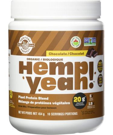 Manitoba Harvest Hemp Yeah! Org Protein Blend-Chocolate 454g & Hemp Hearts 454g - Buy Online on GoSupps.com