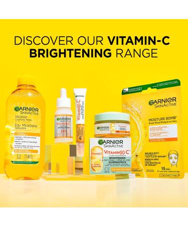 Garnier Brightening Eye Cream with Vitamin C Reduces the Appearance of Dark Circles and Fine Lines for Well-Rested Brighter More Radiant Skin Garnier SkinActive - 15ml - Buy Online on GoSupps.com
