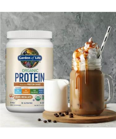 Garden of Life Vegan Protein Powder - Caramel Mocha Latte | 20g Plant Protein BCAAs Probiotics & Digestive Enzymes | Gluten-Free Non-GMO - Shop Internationally - Buy Online on GoSupps.com