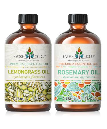 EVOKE OCCU Lemongrass Essential Oil and Rosemary Essential Oil - 4 Fl Oz