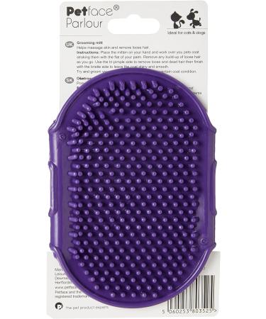 Petface Purple Grooming Mitt - Gentle Pet Grooming Tool for Fur and Skin Care - Buy Online on GoSupps.com