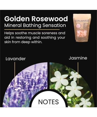 Golden Rosewood Pink Himalayan Bath Salts | Muscle Relaxation, Stress Relief & Sleep Aid | Skin Restoration with Essential Oils | Edinburgh Skincare Co. - x1 Box - Buy Online on GoSupps.com
