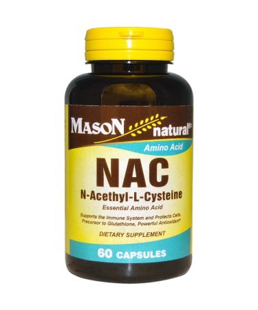 Mason Natural NAC N-Acethyl-L-Cysteine Capsules - 60 Capsules Pack of 3