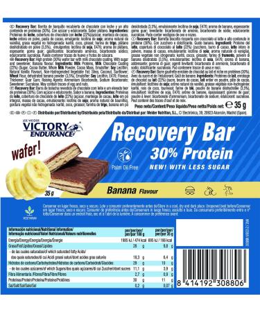 Victory Endurance Recovery Bar - Banana Flavour. (12x35g) Chocolate Coated Wafer Bar for Post-Training Recovery with 32% Proteins 12 x 35 G BANANA - Buy Online on GoSupps.com