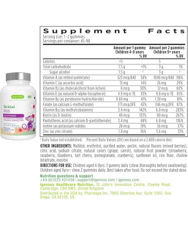 High Absorption Methylated Prenatal + Advanced Kids Multivitamin Gummy Vegan Bundle Clean Label with Vitamin A B C D3 & E 60 Tablets + 90 Berry Flavor Gummies Be Kind by Igennus - Buy Online on GoSupps.com