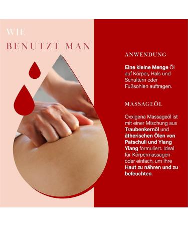 Oxxigena Aphrodizing Massage Oil - 100% Natural Grape Seed & Essential Oils | Moisturizing Body Oil - Made in Italy - 100ml - Buy Online on GoSupps.com