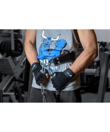 Steely Sports Leather Dip Belt - Adjustable Training Belt with Chain for Pull-Ups & Dips - Ideal for Strength Training & Gym Use - Buy Online on GoSupps.com