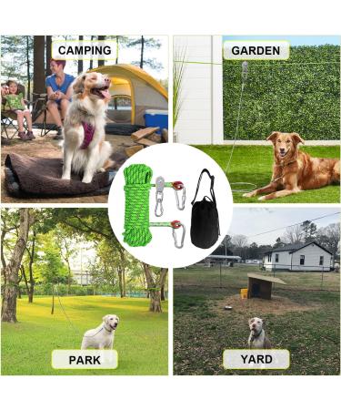 Coolyard 15m Dog Linen Cable - Heavy-Duty Trolley System for Up to 90kg Dogs | Perfect for Camping Farm & Long Walks - Buy Online on GoSupps.com