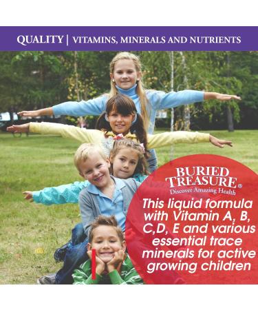 Children's Daily Multi Liquid Multivitamin & Minerals 16 oz - Vegan, Non-GMO, Natural Fruit Flavors - with Dose Cup - Buy Online on GoSupps.com