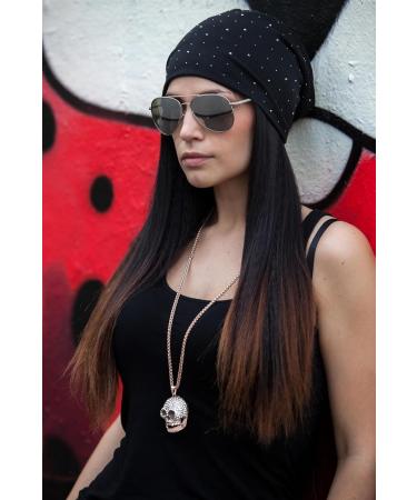 styleBREAKER Women's Rhinestone Long Beanie Hat - Slouchy White Beanie (04024037) - International Shipping Available - Buy Online on GoSupps.com