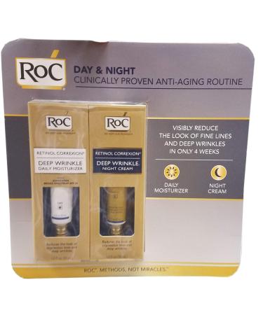 Roc Retinol Correxion Deep Wrinkle Night Cream and Daily Moisturizer Spf 30 1.0 Fluid Ounces Each Box (Combo Pack)