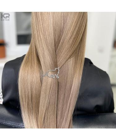 Kitty Cat Hair Barrettes for Girls - Set of 3 Novelty Hair Clips - Women's Hair Accessory for Parties and Valentine's Day - Buy Online on GoSupps.com