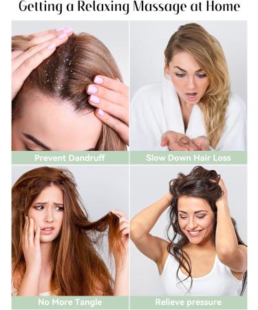 Heeta Scalp Massager for Hair Growth | Soft Silicone Brush for Stress Relief & Scalp Care | Perfect for All Hair Types Mint Green - Buy Online on GoSupps.com