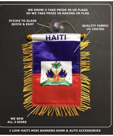 Haitian Haiti Flag Car Automobile Home Glass Stick - PRK 14 | Bondye Bon - Quality & Value (1) - Buy Online on GoSupps.com