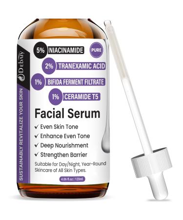 DEBAIY 5% Niacinamide Facial Serum with Tranexamic Acid Enhance Even Tone & Strengthen Skin Barrier (4.06fl.oz/120ml)