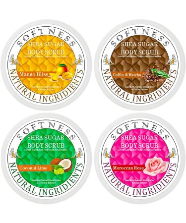 Softness Exotic Mango Bliss: Shea Sugar Body Scrub with Irresistible Scent and Luxurious Exfoliation - Buy Online on GoSupps.com