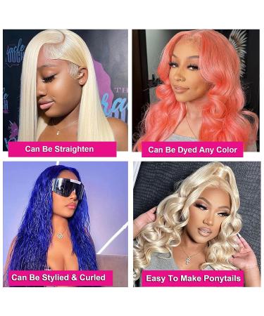 ALot 613 Blonde Lace Front Wig 13x6 HD Transparent Lace Human Hair 20 Body Wave 12A - 150% Density | Women's Dyable Wig - Buy Online on GoSupps.com