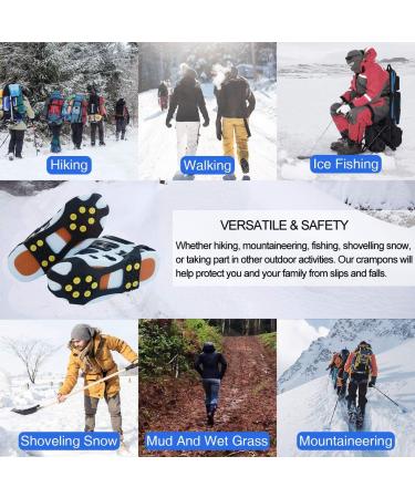 XX-Large Ice Cleats for Women Men - Non-Slip Snow Crampons 10 Studs - Buy Online on GoSupps.com