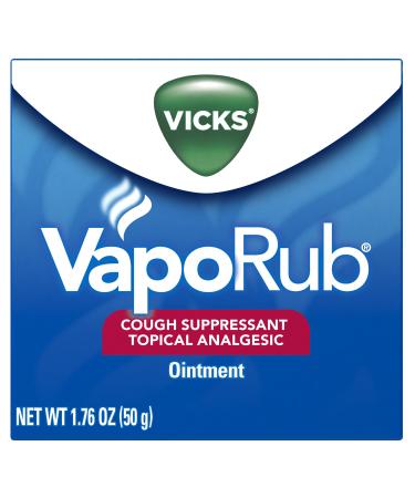 VapoRub Cough Suppressant Topical Analgesic Ointment 1.76 Oz