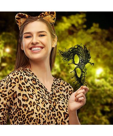 Shakven Lace Eye Masque Black Lace Eye Masque - Animal-Shaped Eyemask Festivals Decoration Themed Party Cosplay for Prom - Buy Online on GoSupps.com