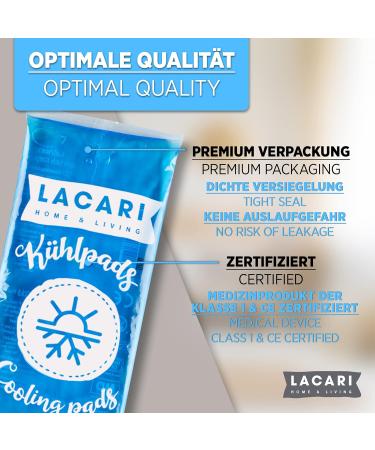 Cool Pads | T V Tested 4x Cool Pack | Lacari Cold Warm Compress | First Aid Cooling Gel Pack in 2 Sizes | Made in Germany - Buy Online on GoSupps.com