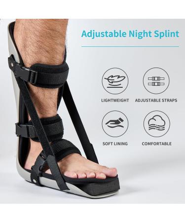 Medibot Plantar Fasciitis Night Splint | Adjustable Foot Brace for Heel Pain Relief | Fits Right & Left Foot | Comfortable Support for Achilles Tendonitis & Bone Spurs - Buy Online on GoSupps.com