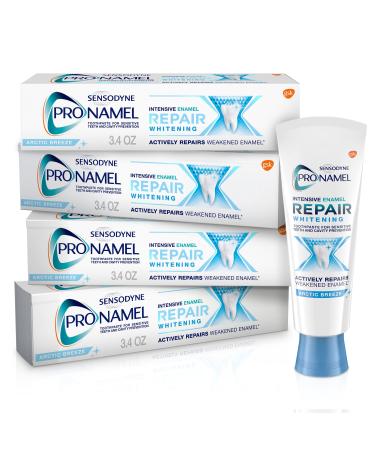Sensodyne Pronamel Intensive Enamel Repair Whitening Arctic Breeze Toothpaste for Enamel Strengthening, 3.4oz (Pack of 4) Arctic Breeze 3.4 Ounce (Pack of 4)