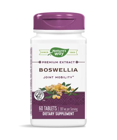 Nature's Way Premium Extract Boswellia Standardized to 40% Boswellic Acids, 307 mg of Extract per serving, 60 Tablets (Packaging May Vary)