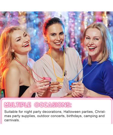 48 Packs Halloween Shot Glass Necklaces - Bachelorette Party Cups - Birthday Necklace Shots - Bride Plastic Shot Glasses on Beaded Necklace for Christmas Party - 6 Colors - Buy Online on GoSupps.com