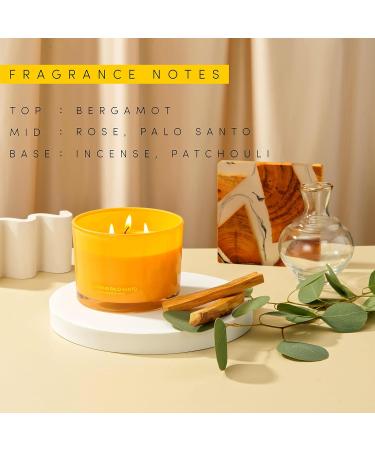 96NORTH Luxury Palo Santo Candle | 3-Wick Jar | Up to 50 Hours Burn Time | 100% Soy Wax | Aromatherapy Candle Gift - Buy Online on GoSupps.com
