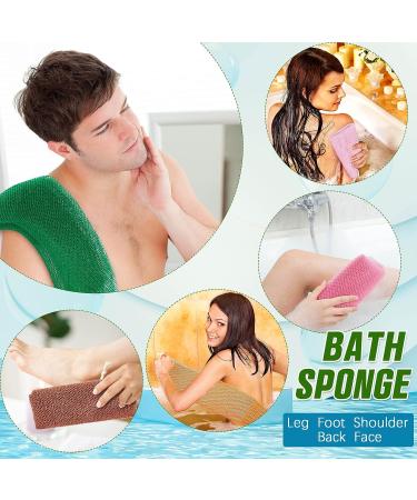 Skylety 10-Piece African Exfoliating Net Sponges - Long Body Scrubber for Daily Shower - 10 Colors - Buy Online on GoSupps.com