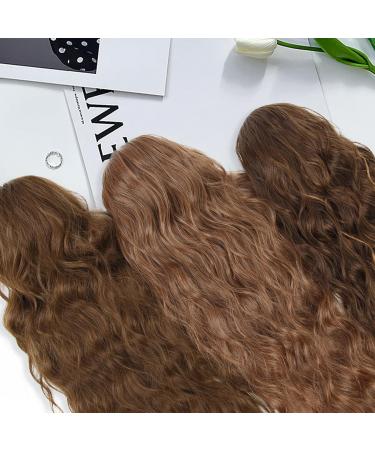 26 Inch Long Wavy Ponytail Extension | Synthetic Hair | Brown Mixed Honey Blonde Color | Daily Wear Drawstring Hairpiece - Buy Online on GoSupps.com