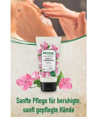 Alkmene Hand Balm with Organic Malve - Vegan Sensitive Hand Cream for Dry Skin | Silicone Paraben & Mineral Oil Free - 75ml - Buy Online on GoSupps.com