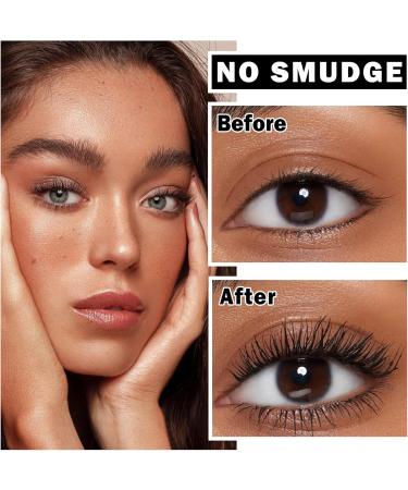 2Pcs 2 in 1 Lash Cosmetics Mascara 5x Longer Waterproof Mascara Natural Liquid Eyelash Mascara No Clumping 4d Silk Fiber Mascara Makeup - Buy Online on GoSupps.com