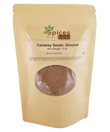 SFL Caraway Seeds, Ground (4 oz) - Kosher Certified 4 Ounce (Pack of 1)