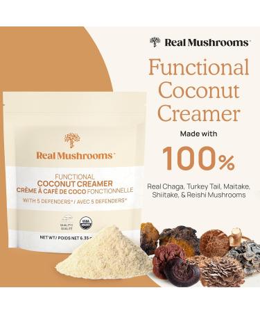 Real Mushrooms Functional Coconut Creamer with Reishi, Lucuma & Ceylon Cinnamon Organic, Dairy-Free Vegan Coffee Creamer for Smoothies & Drinks 90 Servings Organic Cream Coconut Powder - Buy Online on GoSupps.com