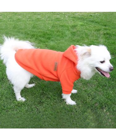 Shop Hualisiji Dog Hoodie & Fleece Sweater - Warm Lightweight Chihuahua Sweater in Orange (L) | Perfect for All Breeds - Buy Online on GoSupps.com