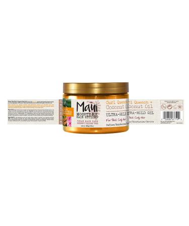 Maui Moisture Curl Quench + Coconut Oil Ultra-Hold Gel - 12oz | Vegan, Paraben & Silicone Free - Buy Online on GoSupps.com
