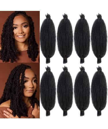 16 Inch Springy Afro Twist Hair 8 Packs Marley Twist Braiding Hair Pre-Separated Spring Twist Hair for Soft Butterfly Locs Crochet Hair Kinky Afro Twist Hair Extensions for Black Women 16 Inch 1B - Buy Online on GoSupps.com