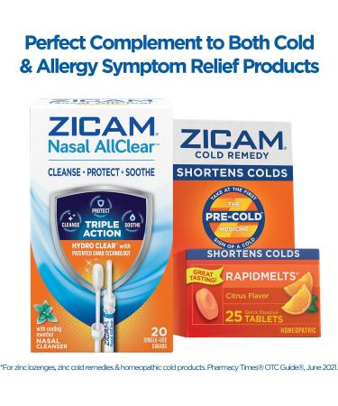 Zicam Nasal AllClear Triple Action Cleanser with Cooling Menthol - 10 Count - Buy Online on GoSupps.com