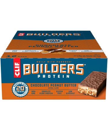 Clif Bar Builder's Protein Bar Vanilla Almond 12 Bars 2.4 oz (68 g) Each