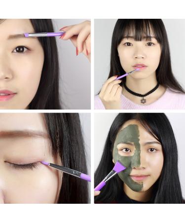 LORMAY 9 Pcs Silicone Makeup Brush Set for Face, Eyes, and Lips - Purple (9 Piece Set) - Buy Online on GoSupps.com
