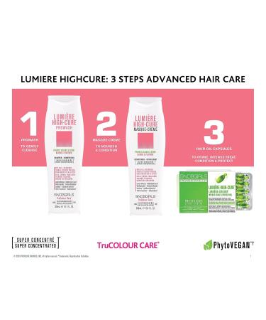 LUMIERE HIGH-CURE Shampoo for Color Treated Hair | Argan Oil & Ceramides - Perfect Colour & Shine for Dry Dull Weakened Hair - Salon Quality Care - Buy Online on GoSupps.com