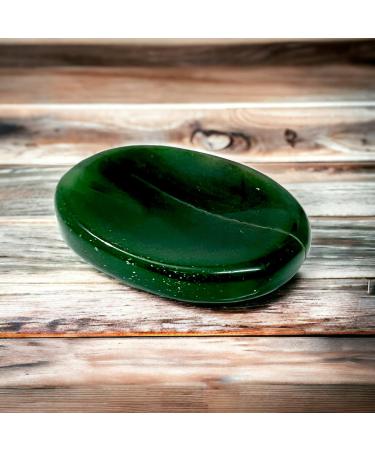 Opalite Crystal Worry Thumb Stone - Natural Healing Calming Meditation Reiki Stress Relief - Green Jade - Buy Online on GoSupps.com