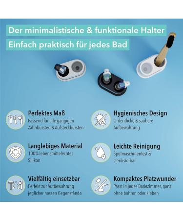 QiKFresh 2 Series Toothbrush Holder - Compatible with Oral B IO Philips Sonicare Waterpik & Fairywill - Food-Safe Silicone | International Shipping - Buy Online on GoSupps.com