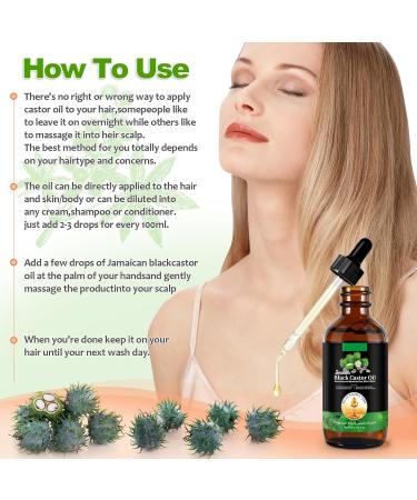 Jamaican Black Castor Oil - Cold Pressed 60ml | Hexane Free for Hair Eyelashes and Skin - Includes Glass Dropper & Brushes - Buy Online on GoSupps.com