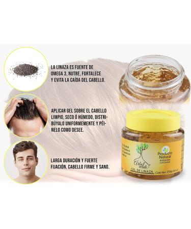 Linseed Hair Gel (8.8 oz) - Natural Hair Loss Treatment - Alcohol, Sulfate, Paraben, and Silicone-Free - Buy Online on GoSupps.com