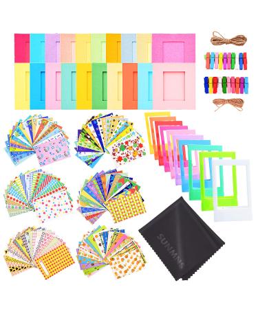 Sunmns Colorful Bundle Kit Accessories Set Compatible with Fujifilm Instax Mini 11 9 8 90 70 Camera, Accessory Include Film Stickers, Desk Frames, Hanging Frame